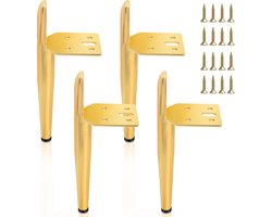 Stoelpoten Meubelpoten Keuken voetstuk Base ondersteuning metalen ijzeren tafelpoten ladenkast 13CM Goud