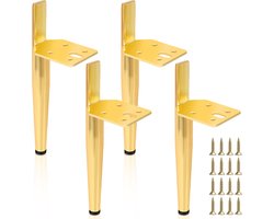 Stoelpoten Meubelpoten Keuken voetstuk Base ondersteuning metalen ijzeren tafelpoten ladenkast 15CM Goud