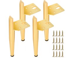 Stoelpoten Meubelpoten Keuken voetstuk ondersteuning metalen ijzeren tafelpoten ladenkast 20CM Goud