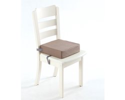 Stoelverhoger voor eetkamerstoel - Kind - Zitverhoger - Zitkussen - Bruin - met afneembare hoes - 8 cm hoog