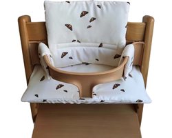 Stoelverkleiner croissants - kussenset croissants - stoelverkleiner voor stokke tripp trapp - kinderstoel verkleiner - stoel kussen