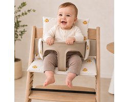 Stoelverkleiner Kinderstoel – Compatibel met Stokke Tripp Trapp – Waterbestendige Kussenset – Tijgerprint