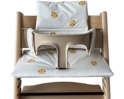 Stoelverkleiner leeuw - kussenset leeuwtjes- stoelverkleiner voor stokke tripp trapp - kinderstoel verkleiner - stoel kussen