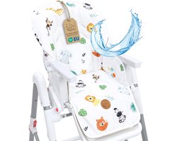 Stoelverkleiner voor kinderstoel Baby Stoelkussen Stoel - Kinderzitkussen voor Ikea Peg Perego Kinderstoel Stoelhoes voor kinderstoel Babystoel en kinderstoelen Oeko-Tex certificaat Safari