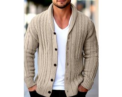 Stoere fijne nette warme hoog kwaliteit heren vest colbert creme maat L