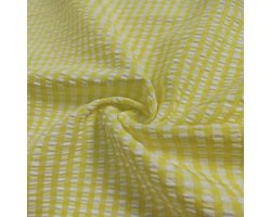 Stof, 1 m breed, 145 cm, geruite strepenstof, per meter, decoratiestof, kledingstoffen, knutselstoffen voor doe-het-zelf naaien, handwerk, achtergronddoek, kledingdecoratie, geel A