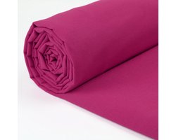 Stof - 150 cm Breed - Effen Katoenen Stof per Meter - Ideaal voor Quilten, Naaien, Kleermakerij, Gordijnvoeringen, Draagtassen, Beddengoed, Kussenslips - Roze 0,5 Meter