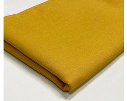 Stof, 150 cm, extra breed per meter, 150 g/m² viscose-materiaal, voor kleding, quilten, gordijnvoering, lakens, totes, kostuum, jurk, beddengoed, mosterd