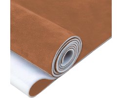 Stof, 200 cm x 150 cm, autohemelstof, suède-look, kunstleer met 4 mm schuimrubberen rug, binnenbekleding, bekleding voor auto, caravan, boot, camper, doe-het-zelf, koffie