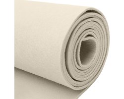 Stof 40 cm x 250 cm, viltstof per meter 3 mm (crèmebeige, 40 x 250 cm)