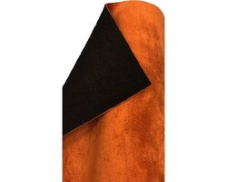 Stof Bekleding Gordijn Gordel Kussen Velours Materiaal - Oranje Halve Meter 50cm x 145cm