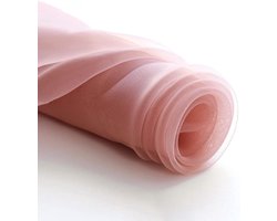 Stof, decoratieve stof, organzastof, bruidsjurk, tafelloper, tutu, rokken, cadeaustrik voor bruiloft, verjaardag, Kerstmis, feest, communie, party, decoratie, roze, 100 x 150 cm, roze C