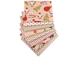Stof Kerst - pakket 8 lapjes - 20 x 25 cm - home deco - quilt - patchwork - Kerstmis