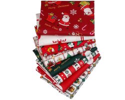 Stof Kerst - pakket 8 lapjes - 20 x 25 cm - home deco - quilt - patchwork - Kerstmis