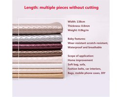 Stof, kunstleer, vinyl, leer, materiaalstof, 138 cm, breedte voor bekleding, kunstleer, bekleding, roze, goudkleurig, 10 # 1,38 x 3 m