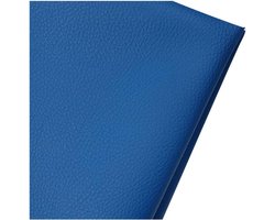 Stof Litchi Grain Textuur Kunstleer Vinyl Leerdoek Bekleding Getextureerd Materiaal Kunstleer Bekleding Materiaal -Blauw 1.6x1m