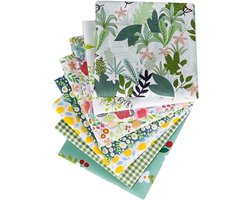 Stof pakket 100% katoen, quilten stof bundels voor naaien, DIY handwerk, patchwork stoffen, katoenen doek, quilten stofresten, groene bloem