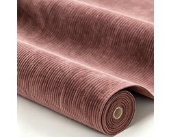 Stof, per meter, 2 m x 140 cm, bekledingsstof, meubelstof, stoffen om te naaien, voor bank, fauteuil, kussen, overtrek, deken, gordijnen, katoenmix, roze, 2 m