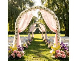 Stof per meter, organzastof per meter, zachte tule roze, chiffon stof, netstof, decoratieve stof, doe-het-zelf voor bruiloftsboog, ceremonie, feest, decoratie, verjaardag, tule rok