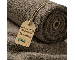 Stof per Meter Teddystof 1 M x 140 cm - Meubelstof Bekledingsstof voor Bank Fauteuil Kussens Dekens Gordijnen Zacht Sterk Ademend met Oeko Tex Bruin