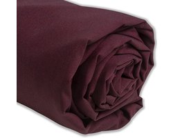 Stof popeline bordeaux - 200 cm x 150 cm - Made in Italy - per meter om te naaien, kleding, voering, woonaccessoires, patchwork, effen stof om te naaien