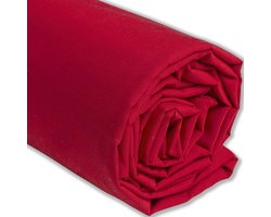 Stof popeline rood - 200 cm x 150 cm - Made in Italy - per meter om te naaien, kleding, voering, woonaccessoires, patchwork, effen stof om te naaien