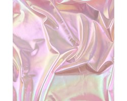 Stof, Roze Iriserende Folie Spandex Stof Hologram Laser Gradiënt DIY Naaien Shimmer Craft voor Dancewear Kostuums