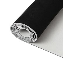 Stof, suède, autohemelstof met 4 mm schuimrubberen rugmateriaal, suède headliner-stof voor auto's, thuis, caravan, boot, doe-het-zelvers, vervangende reparatie (zwart, 200 x 150 cm)