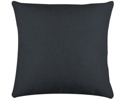 Stof Textile sierkussen Bea - antraciet - 50 x 50 cm - bank kussens - zitkussens - binnen/buiten - polyester