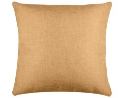 Stof Textile sierkussen Bea - camel - 50 x 50 cm - bank kussens - zitkussens - binnen/buiten - polyester
