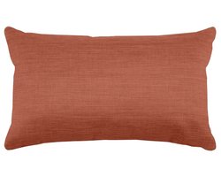 Stof Textile sierkussen Bea - terracotta - 30 x 50 cm - bank kussens - zitkussens - binnen/buiten - polyester