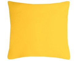 Stof Textile sierkussen Nelson - geel - 60 x 60 cm - bank kussens - zitkussens - binnen/buiten - polyester