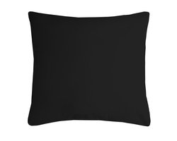 Stof Textile sierkussen Nelson - zwart - 60 x 60 cm - bank kussens - zitkussens - binnen/buiten - polyester