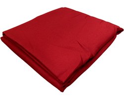 Stof Textiles Tafelkleed - 145 x 240 cm - diep rood - Eettafel tafellakens - polyester stof - tafel dekken - nette afwerking
