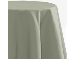 Stof Textiles Tafelkleed rond - D180 cm - mintgroen - Eettafel tafellakens - polyester stof - tafel dekken - nette afwerking