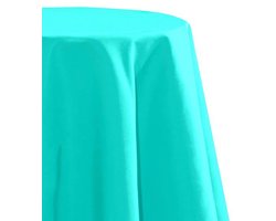 Stof Textiles Tafelkleed rond - D180 cm - turquoise - Eettafel tafellakens - polyester stof - tafel dekken - nette afwerking
