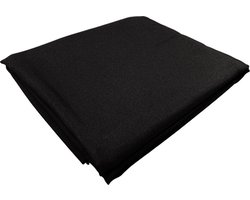Stof Textiles Tafelkleed rond - D180 cm - zwart - Eettafel tafellakens - polyester stof - tafel dekken - nette afwerking