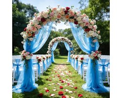 Stof, Tule Roze Meterware Zachte Tulestof om te Naaien, Net Stof Decoratie Stof voor Arbor Huwelijk Gordijn Vrijhanddecoratie Boog Ceremoniële