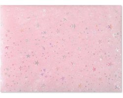 Stof, tule stof, per meter, glinsterende stof, netstof, glittergaren, tule, kant, stof voor doe-het-zelf kleding, bruiloftsjurk, fotografie achtergrond (roze)
