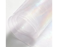Stof, tule stoffen, iriserende kleurverloop, glittertule per meter, organza lint, zachte organza tule stof voor naaien, doe-het-zelf, ontwerpers, bruiloftsdecoratie (wit, 150 x 300