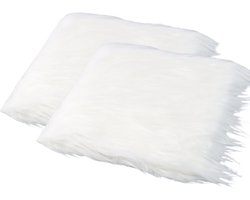 Stof van kunstbont, wit, 25 cm, zacht vilt, voor doe-het-zelf naaien, stoelhoes, kussen, kerstdecoratie, handwerk pluche