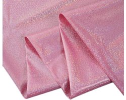 Stof, warm reliëf, glans, decoratiestof, per meter, universele stof om te naaien, voor gordijnen, podium, kostuum, kleding, roze, 100 cm x 150 cm