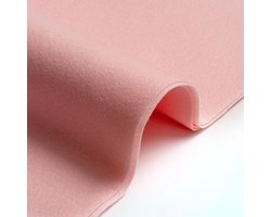 Stof, windolenci roze, groot gesneden, 190 x 100 cm, Made in Italy, zacht eenkleurig vilt voor kleding, accessoires, decoratie, knutselen, patchwork, stof om te naaien