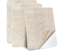 Stof, zelfklevend, 20 x 30 cm, patches, zelfklevend, fluweel, reparatiepatches voor autostoelen, bank, doe-het-zelf (crèmewit)