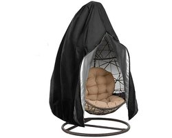 Stofdichte rotan stoelhoezen voor tuinmeubelen met rits - Waterafstotend - 115 x 190 CM - Beschermhoes Hangstoel Egg - Hoes van Egg Chair - Waterafstotende Beschermer voor Egg Stoel met Standaard