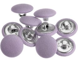 Stoffen doek bedekte knoop 15 mm rond metalen schacht naaien knopen voor pakken jurk blouses paars