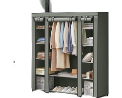 Stoffen garderobe kast - stoffen kast - niet -geweven opslag - ruimtebesparend ontwerp - 45 cm x 150 cm x 175 cm
