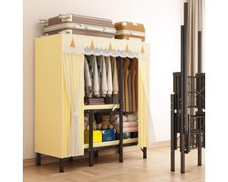 Stoffen Garderobekast - Opvouwbare Kledingkast - Kleding Opbergen - Robuust Koolstofstaal - 150x50x172cm - A