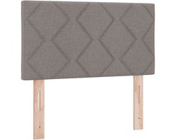 Stoffen Hoofdbord Geometrisch met Hoofdbord | Hoofdeinde Taupe 80 cm Stof