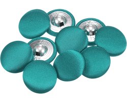 Stoffen Knopen - Naaiknopen - Kleding Maken - Aluminium Schacht - 20 mm - Donkergroen